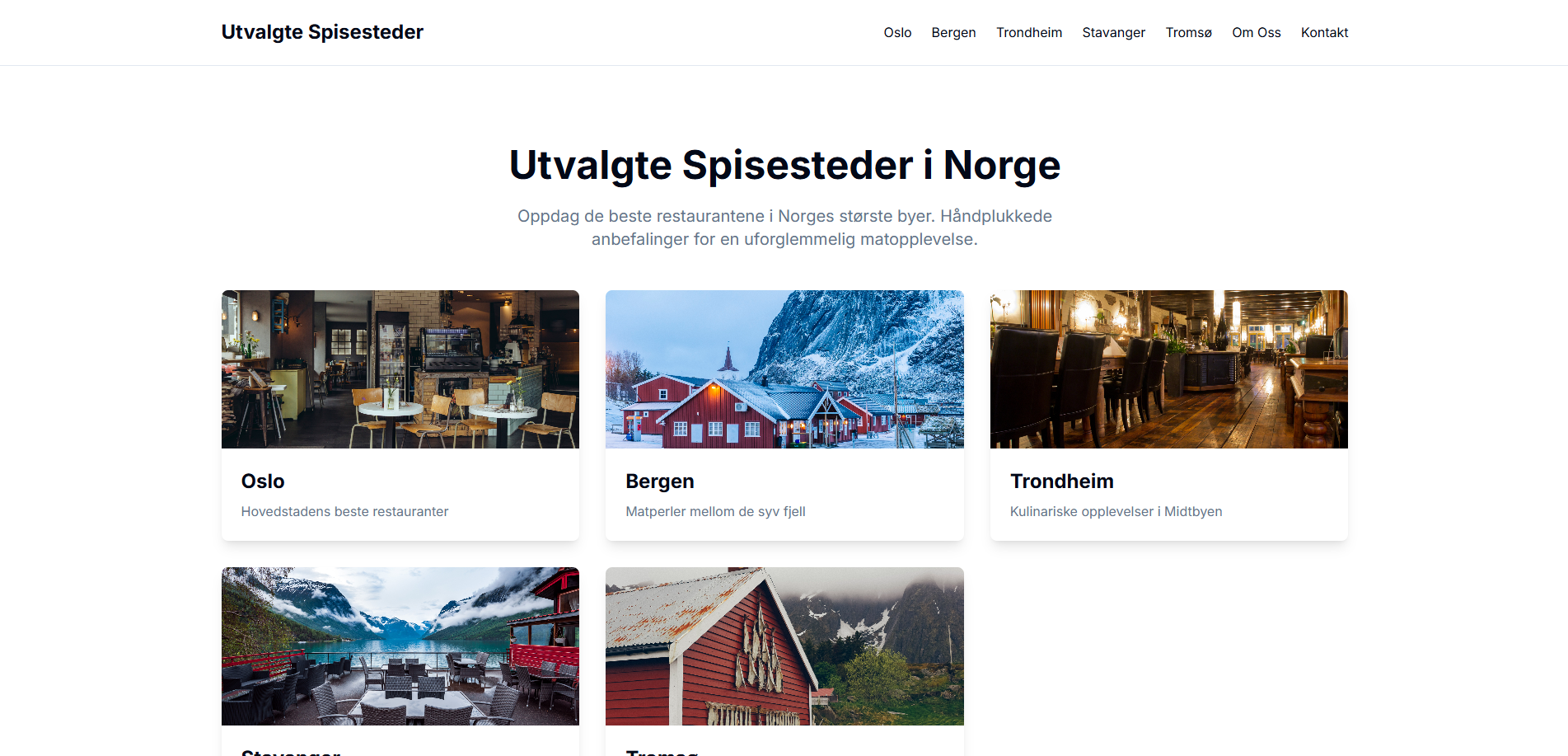Utvalgte Spisesteder