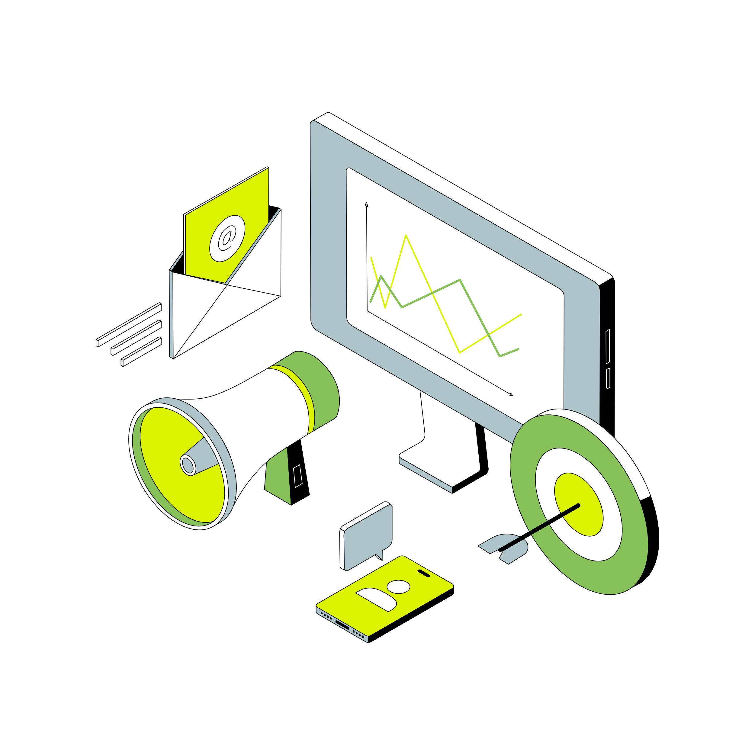 Digital Markedsføring illustrasjon